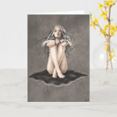 Black Sky Grußkarte Karte (Gelbe Blume)