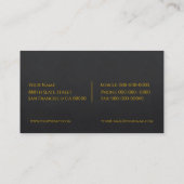Black Slate Business Card Visitenkarte (Rückseite)