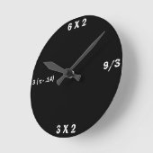 Black Slate Math Clock Runde Wanduhr (Winkel)