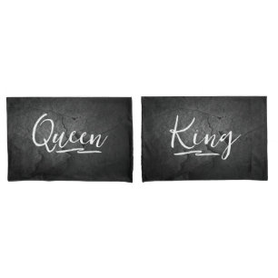 Black Slate Rock King Queen Kissenbezug