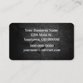 Black Slate Rock Muster Visitenkarte (Rückseite)