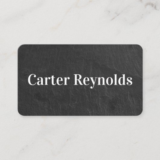Black Slate Rock Muster Visitenkarte (Vorderseite)