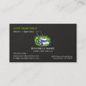 Black Slate Stone Green Lawn Care Service Visitenkarte (Vorderseite)