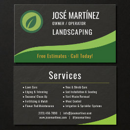 Black Slate Stone Landscaping Lawn Care Visitenkarte