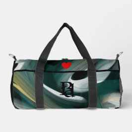 Black Small Duffel Bag Trend Abstrakt Green Gold Duffle Bag