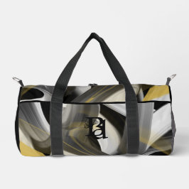 Black Small Duffel Bag Trend Abstrakt White Gold Duffle Bag