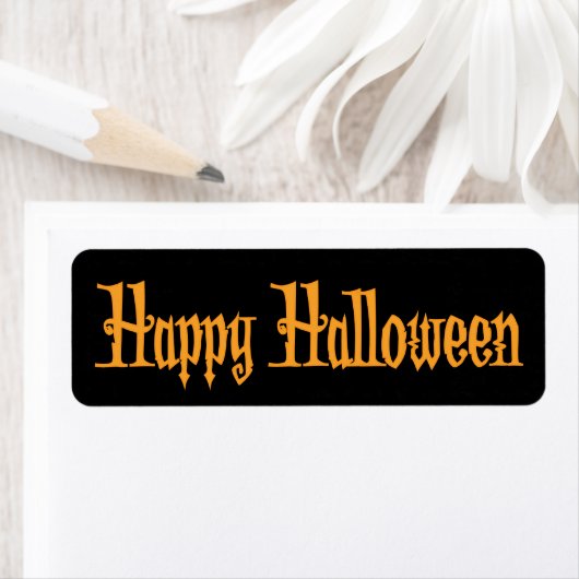 Black Small Halloween Labels Happy Halloween (Insitu)