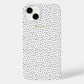Black Small Polka Dot iPhone Case (Rückseite)