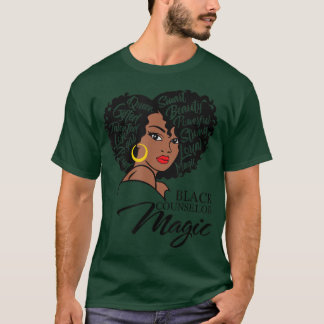 Black Smart Counselor Afro Melanin Africa America T-Shirt