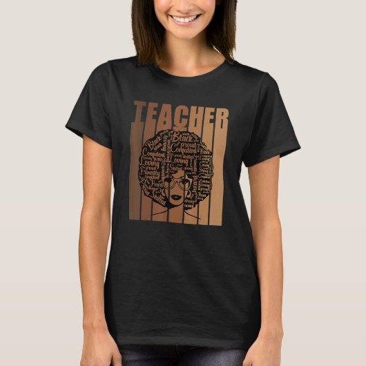 Black Smart Teacher African American Black History T-Shirt (Vorderseite)