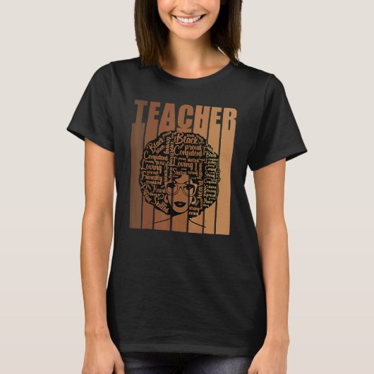 Black Smart Teacher African American Black History T-Shirt (Vorderseite)