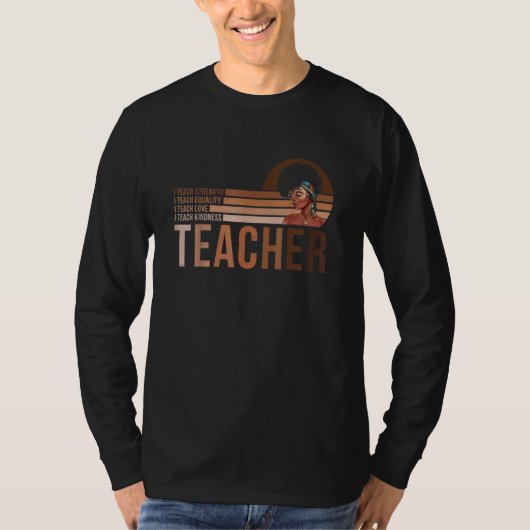Black Smart Teacher Afro Liebe Melanin African Ame T-Shirt (Vorderseite)