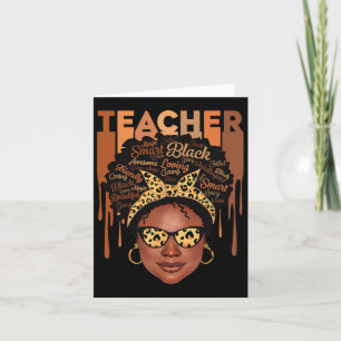 Black Smart Teacher Black History Shirt für Karte