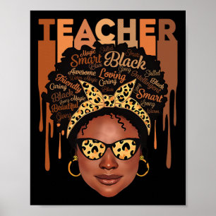 Black Smart Teacher Black History Shirt für Poster