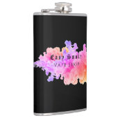 Black Smoke Vape Shop Business Flachmann (Rechts)