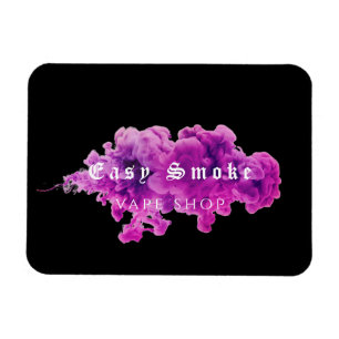Black Smoke Vape Shop Business Magnet