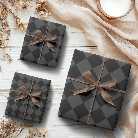 Black & Smoky Black Diamonds - elegant & zeitlos Geschenkpapier Set