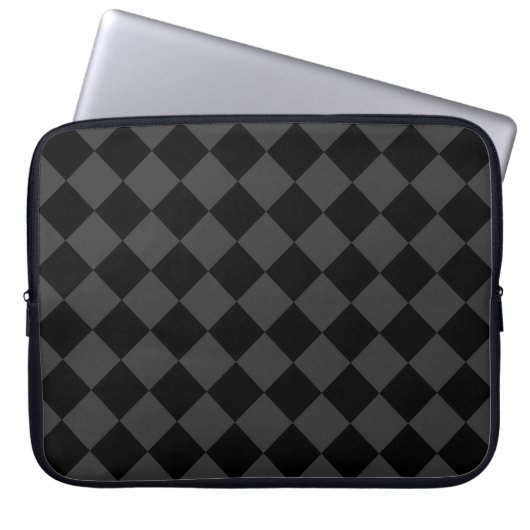 Black & Smoky Black Diamonds - elegant & zeitlos Laptopschutzhülle (Vorderseite)