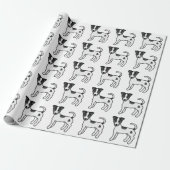 Black Smooth Coat Parson Russell Terrier Pattern Geschenkpapier (Ungerollt)