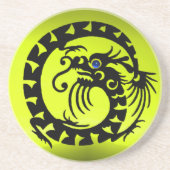 BLACK SNAKE DRAGON IN YELLOW UNTERSETZER (Vorne)