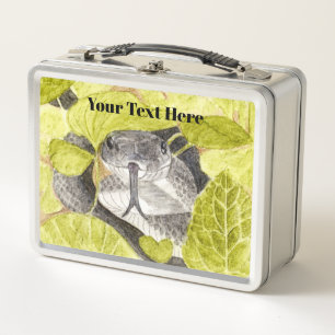 Black Snake Metal Lunch Box