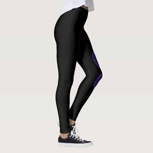 Black Snake Modern Sketch Sport Gym Leggings (Rechts)