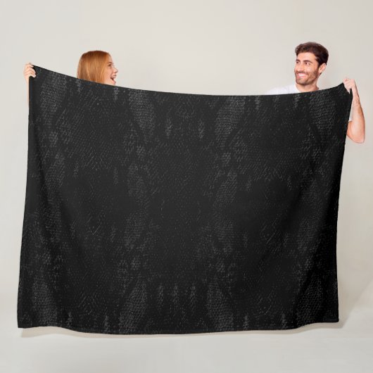 Black Snake Skin Print Fleecedecke (Beispiel)