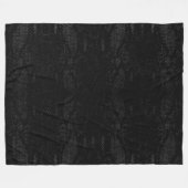 Black Snake Skin Print Fleecedecke (Vorderseite (Horizontal))