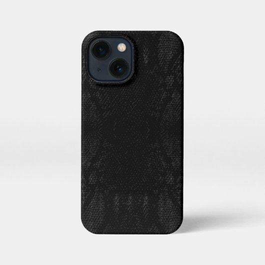 Black Snake Skin Print iPhone Hülle (Rückseite)
