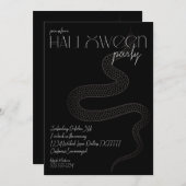Black Snake Witchy Halloween Party Einladung (Vorne/Hinten)