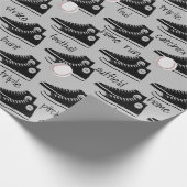 Black Sneakers mit Baseball Geschenkpapier (Ecke)