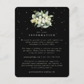 Black Snowberry+Eucalyptus Bouquet Wedding Info Begleitkarte (Vorderseite)