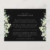 Black Snowberry+Eucalyptus Ewedding Info Begleitkarte (Vorderseite)