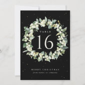 Black Snowberry+Eucalyptus Tischnummer (Vorderseite)