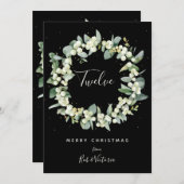 Black Snowberry+Eucalyptus Tischnummer (Vorne/Hinten)