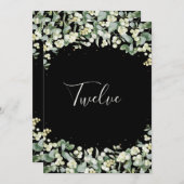 Black Snowberry+Eucalyptus Tischnummer (Vorne/Hinten)