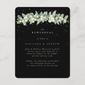 Black Snowberry+Eucalyptus Wedding Probe Begleitkarte (Vorderseite)