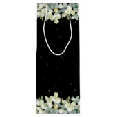 Black Snowberry+Eukalyptus Christmas/Holiday Geschenktüte Für Weinflaschen (Rückseite)