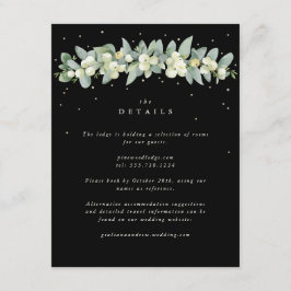 Black Snowberry+Eukalyptus Garland Hochzeitsstimmu Begleitkarte