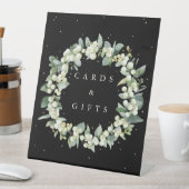 Black Snowberry+Eukalyptus Wedding Geschenke + Kar Sockelschild (In Situ)