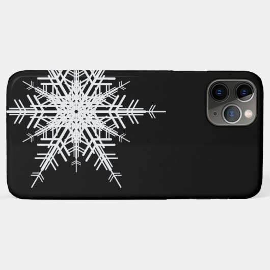 Black Snowflake iPhone Case (Rückseite (Horizontal))