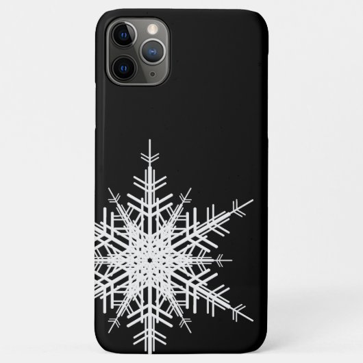 Black Snowflake iPhone Case (Rückseite)