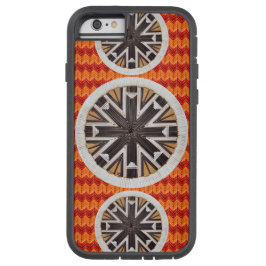 Black Snowflakes and Orange Chevron Case-Mate iPhone Hülle