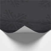 Black Snowflakes Chic Trendy Holiday Weihnachten Geschenkpapier (Ecke)