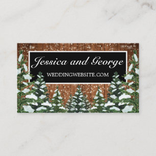 Black Snowy Wood & Forest Country Website Card Visitenkarte