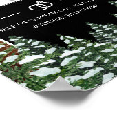 Black Snowy Wood & Forest Oh Snap Hochzeitszeichen Poster (Ecke)