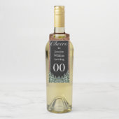 Black Snowy Wood & Forest Pine Geburtstag Flaschenanhänger (Auf Flasche)