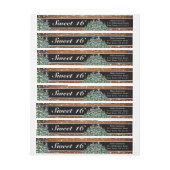 Black Snowy Wood & Forest Pine Sweet 16 Birthday (Bogen)