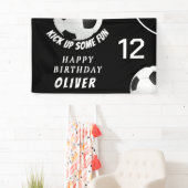 Black Soccer Ball Football Sports Kindergeburtstag Banner (Insitu)