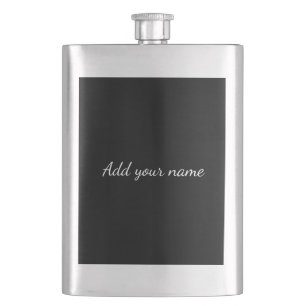 Black solid add name text message here throw pillo flachmann